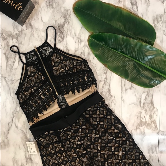 Lace Black Jumpsuit - Picture 2 of 8